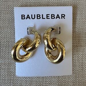 BaubleBar Two-Tone Chunky Hoop Earrings